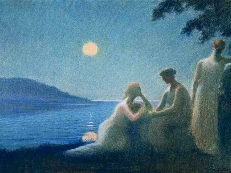 1857-Alphonse Osbert - Sotto un raggio di luna, 1895